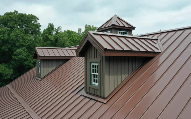 Completely finished metal roofing.